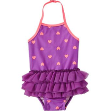 Heart-Print Tutu Swimsuits for Baby | Old Navy