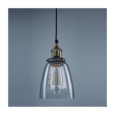 Claxy® Ecopower Industrial Edison Mini Glass 1-Light Pendant Hanging Lamp Fixture