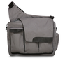 Diaper Dude® Messenger II Diaper Bag - Retro Grey Pinstripe