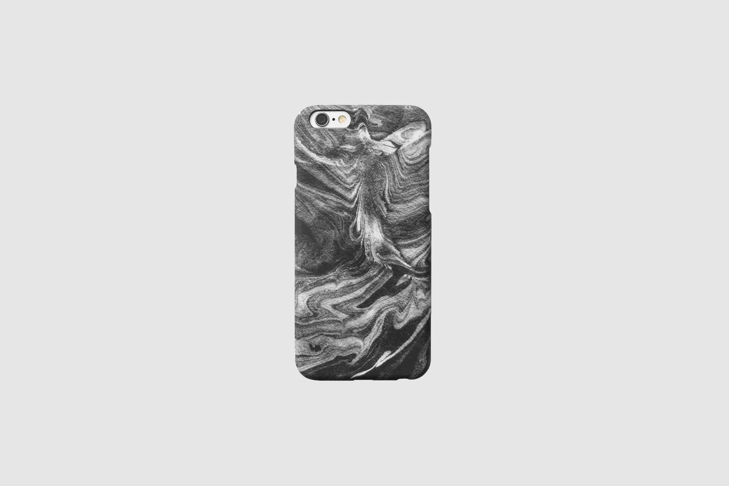 Black Smoke Marble iPhone C...
