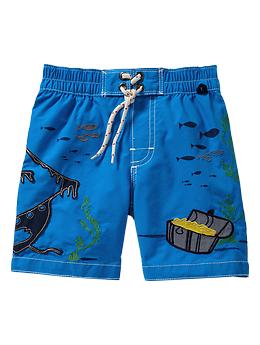 Buried treasure swim trunks...