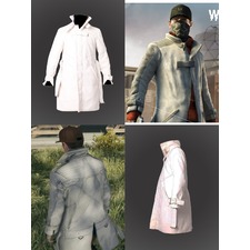 White Aiden Pearce Watch Dogs Coat Jacket 