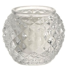 Chunky Glass Votive Cup Orb