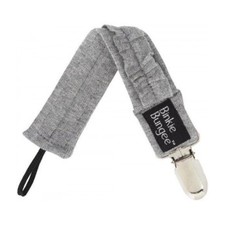Z. Daisy Eco Binkie Bungee Pacifier Clip - Gray Vera Ruffle