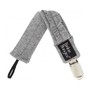 Z. Daisy Eco Binkie Bungee Pacifier Clip - Gray Vera Ruffle