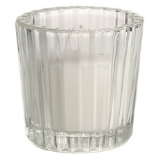 Ribbed Votive Cup Short Clear