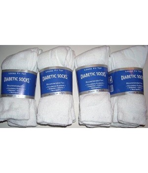 White Diabetic Socks, Crew ...