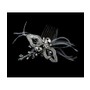 WHITE Crystal & Feather Pearl Butterfly Wing Bridal Hair Comb