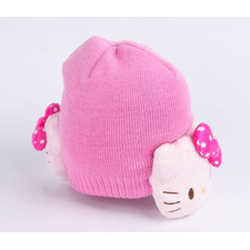 Hello Kitty Knit Beanie with Ear Warmers: Pink