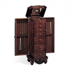 Coaster 900065 Classic Style Jewelry Armoire, Cherry