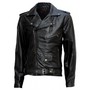 Black Biker Terminator Leather Jacket | Leather Jacket Master