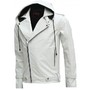Men's White Hooded Leather Jacket | Leather Jacket Master