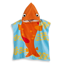 Child's Hooded Koi Cotton Towel