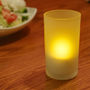  6 Frosted Glass HOLDERS ONLY for Set of 6 Rechargeable Tealights with Flickering 