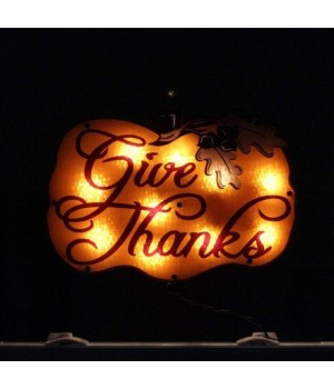 16 Lighted Give Thanks Pump...