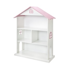 Dollhouse Kids Bookcase - White/Pink 