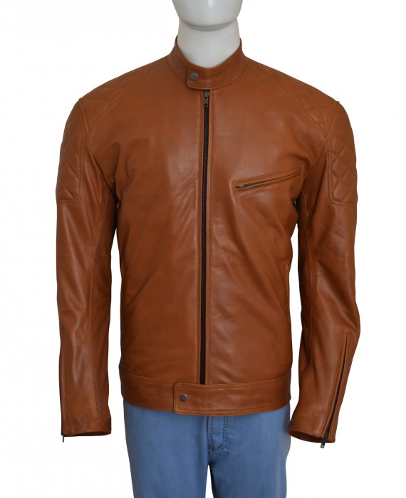 Brown Biker Fashionable Men...