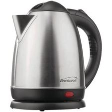 Brentwood 1.5 Liter Stainless Steel Electric Cordless Tea Kettle Brushed Stainless Steel