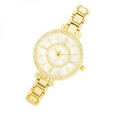 Classic Metal Watch With Crystals