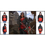 Assassins Creed 3 Black and Red Leather Hoodie Jacket