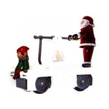 Williams By Bachmann Christmas Santa & Elf O Scale Operating Handcar