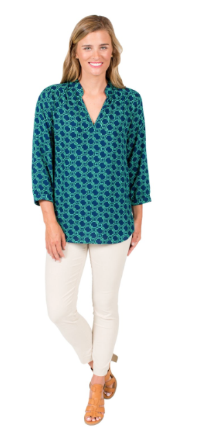 Aqua Navy Everyday Top