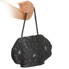 Black Beauty Embroidery Bag - Zarood -  Quality Fashion from the Heart of India