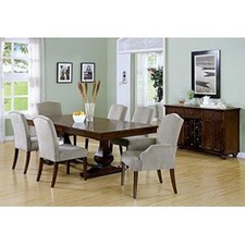 (Set of 2) Dining Room Chairs 38 Beige,Brown Fabric I 1703