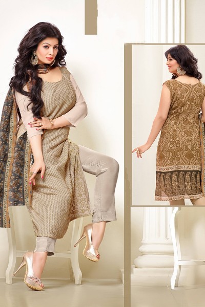 THANKAR BEIGE EMBROIDERED G...