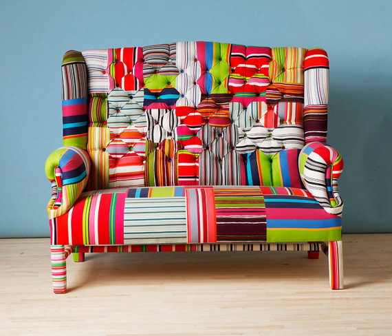 Striped Wing patchwork sofa