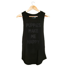 Title Black on Black | Women's Sleeveless - Women's Sleeveless -  - Puppies Make Me Happy