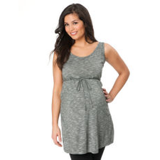 Bump Start Sleeveless Scoop Neck Tie Detail Maternity Tunic