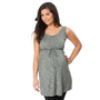 Bump Start Sleeveless Scoop Neck Tie Detail Maternity Tunic