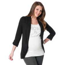 Bump Start Convertible Sleeve Open Front Maternity Cardigan