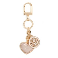 Tory Burch Logo & Heart Keyfob