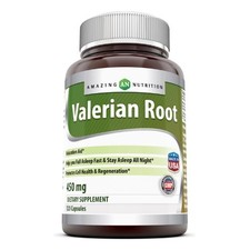 Amazing Nutrition 100% Natural Valerian Root Dietary Supplement - 450mg 120 Capsules