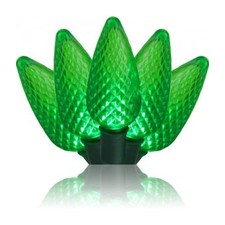 Wintergreen Lighting 25 Light C9 Green LED Christmas Lights
