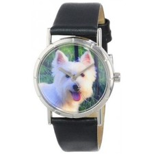 Westie Photo Watch in Silver Small