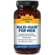 Country Life Maxi-Hair For Men Gluten Free -- 60 Softgels