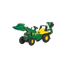 John Deere Riding Pedal Tractor With Backhoe