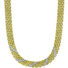 Estate 1.50ct Round Cut Diamond 14k Yellow Gold Panther Style Chain Necklace