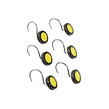 John Deere Tractor Tire Shaped Shower Curtain Hooks