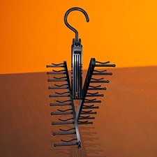 TIE RACK HANGER- the Original Necktie Cross Hanger from Aristocrat - Compact Closet Organizer - Quality Non-Slip holds 20 Ties Adjustable Criss-Cross Design -Tie Rack also suitable for Scarves