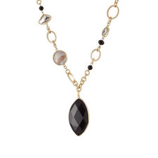 Gilded Necklace with Faceted Stones | Kenneth Jay Lane
