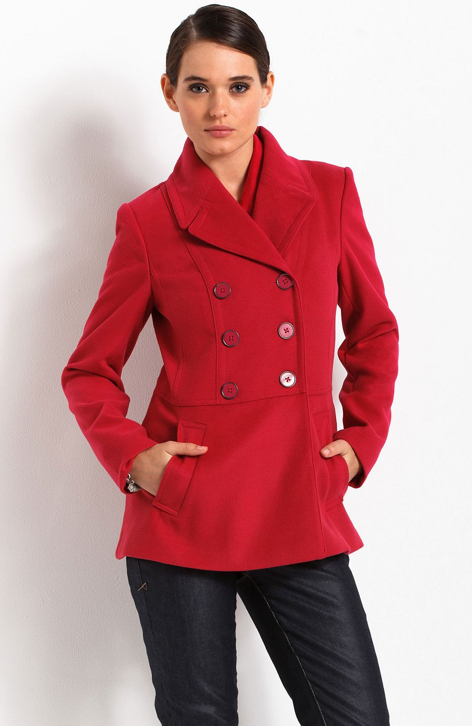 Double Breasted Peacoat - O...