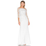 Patricia Bonaldi Long Sleeve Embellished Gown in White 