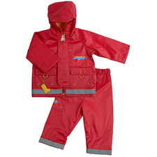 Kushies Splish Splash Rain Jacket & Pant Set - Cherry