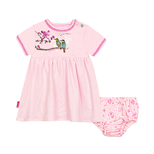 Kushies Our World Dress & Bloomer Set Pink Print