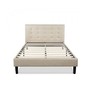Zinus Upholstered Button Tufted Platform Bed With Wooden Slats, Queen