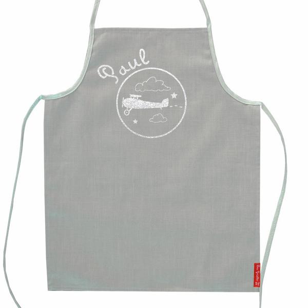 Grey Personalised apron wit...